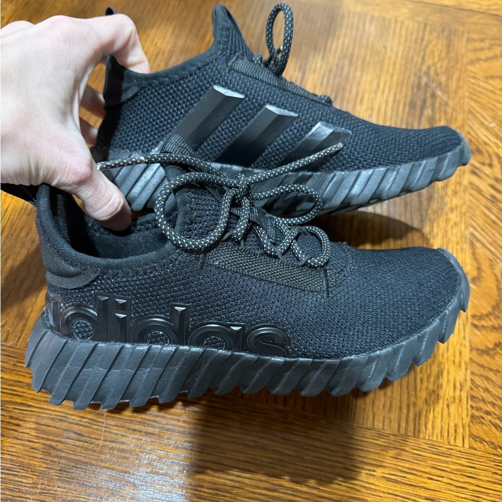 Adidas Kids Black and Gray Sneakers